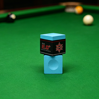 ASN WJQK-03 Craie de billard premium 22 mm, emballage en feuille d'argent, craie carrée pour queue de billard, haute friction, antidérapante