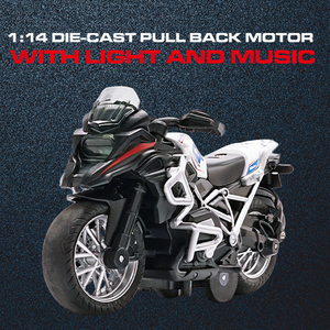 1/14 échelle En Alliage Moulé sous Pression Modèle De <span class=keywords><strong>Moto</strong></span> Jouet Fonction Rétractable Véhicule Moulé Sous Pression Jouet <span class=keywords><strong>Moto</strong></span> avec Lumière et Musique pour Les Enfants - Product Image 3