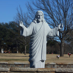 Famosa Escultura de Piedra Natural, Estatua de Cristo Jesús en Mármol Blanco - Product Image 5