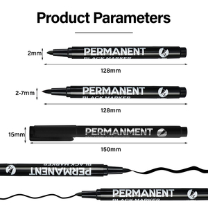 Pennarelli indelebili a punta sottile nero <span class=keywords><strong>bianco</strong></span> permanente inchiostro di qualità superiore punta sottile <span class=keywords><strong>pennarello</strong></span> permanente <span class=keywords><strong>per</strong></span> ufficio - Product Image 6