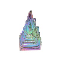 Cristales de Bismuto Naturales en Bruto, Forma de Pirámide, Arcoíris, para Decoración y Meditación