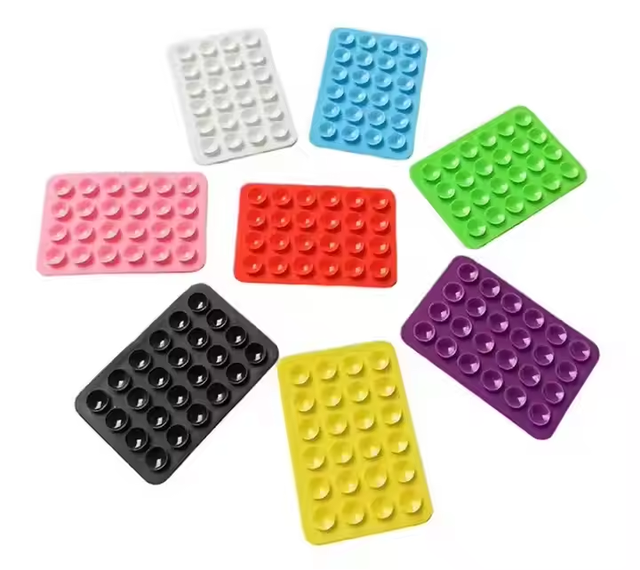 Portable 24-Sucker Silicone Mobile Phone Holder with Grip Simple Operation for Selfies on Desk or Bed Hot Design