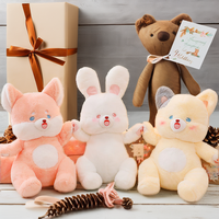 Peluche interactive avec bras réglables et queue mobile, adorable jouet assis, cadeau pour enfants, logo personnalisé ODM OEM pour événements