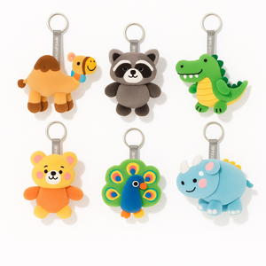 Toptan OEM peluş bebek anahtarlık toplu yumuşak doldurulmuş hayvan oyuncak çanta uğuru telefon kayışı kolye Mini Plushie dekoratif - Product Image 3