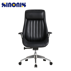 Silla giratoria de cuero PU de lujo del fabricante Sinonis para ejecutivos de oficina/CEOs estilo de elevación moderno para jefes de oficina - Product Image 3