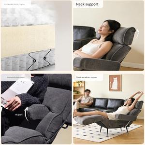 Divano e Poltrone in Velluto Chenille Kino per Soggiorno, <span class=keywords><strong>Poltrona</strong></span> Singola Ergonomica per Relax Domestico con Supporto Lombare Morbido e Moderno - Product Image 4