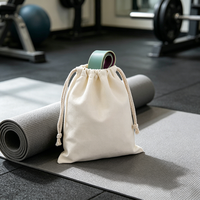 Sacs en toile blancs unis avec cordon de serrage, sacs de rangement en toile écologiques, pochettes pour emballages cadeaux