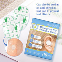 60 pièces/boîte, patch de protection des oreilles pour bébé, film PU de qualité médicale, respirant, imperméable, certifié NDC, couvre-oreilles jetables pour enfants