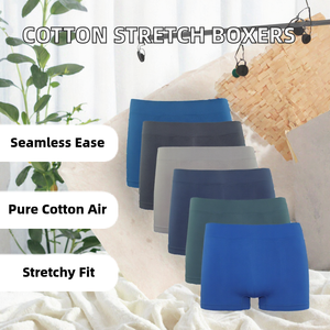 Calzoncillos Bóxer de Algodón para Hombre, Corte Medio, Color Sólido, Ropa Interior Cómoda y Elástica para Toda Temporada, Uso Diario Informal, Prenda Íntima Básica - Product Image 2