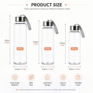 Bouteille d'eau sport transparente portable avec couvercle, sans BPA, en plastique, pour cadeaux promotionnels d'entreprise, idéale pour les activités sportives. - Product Image 3