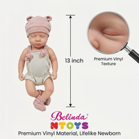 Belinda Toys Kinder 13-Zoll Silikon Reborn Babypuppen-Set Realistische Neugeborenen-Puppen Lebensechtes Silikon Echtes Baby Geschenkset Puppen
