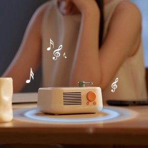 <span class=keywords><strong>YOJU</strong></span> Neuerscheinung V5.3 Retro Mini Kabelloser Lautsprecher Tragbar 5W ABS 1000mAh 7-8 Stunden Spielzeit Niedlich Aux FM-Radio Schlafzimmer Zuhause - Product Image 4