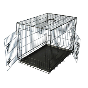 Vente en gros de cages en métal de haute qualité Cages pour animaux de compagnie Cages pour chiens portables extérieures robustes et durables avec support de plateau - Product Image 4