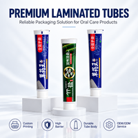 Tubes d'emballage de dentifrice en aluminium-plastique laminé avec bouchon à vis 12,7-35 mm, impression UV, logo personnalisé, soins bucco-dentaires