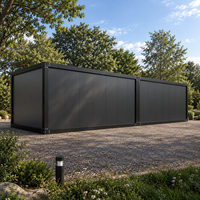 Restaurant modulaire préfabriqué moderne avec bar et mur-rideau en verre pour repas en plein air