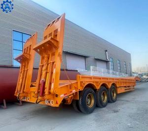 Promotion : Semi-<span class=keywords><strong>remorque</strong></span> surbaissée 3/4 essieux 80 tonnes pour le transport d'excavatrices - Product Image 4