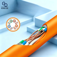 Câble LAN Cat6A LSZH ignifuge 23AWG en cuivre massif 10 Gbit/s, câble Ethernet en vrac à faible émission de fumée et sans halogène pour centre de données