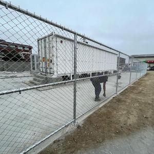 Precio de fábrica, valla de malla de alambre de diamante galvanizado portátil, valla de malla de eslabones de cadena para seguridad al aire libre - Product Image 4