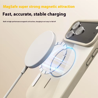 Vente en gros d'étui souple en TPU étui de téléphone de charge sans fil magnétique pour téléphone 17 couverture de téléphone portable de couleur unie