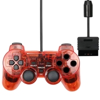 Manette de jeu vidéo filaire transparente à double vibration Gepaide pour PS2 (GDP-9385)