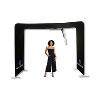 Photomaton automatique rotatif à 360 degrés avec éclairage LED, télécommande, impression instantanée et machine à selfie iPad