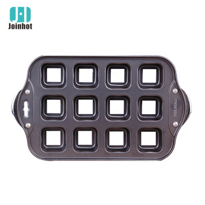 12-Cavity Mini Square Cake Mold 2-Inch Springform Baking Pan For Cake Making - Product Image 5