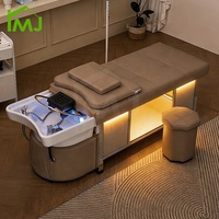 Beauty Salon Haar wasch kopf Spa Bett Maschinen freies Wasser kreislauf Shampoo Bett Mit Lampe