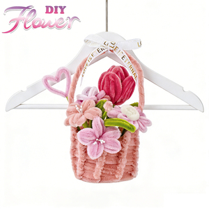 Panier de jouets DIY en élastiques à modeler, motif <span class=keywords><strong>tulipe</strong></span> effet toucher réel, pour décoration maison et fêtes, vente en gros - Product Image 3