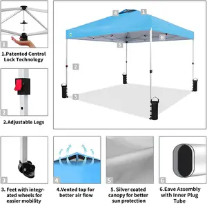 Auvent d'événement personnalisé tente pop-up chapiteau de présentation gazebo auvent tentes d'exposition impression promotionnelle pliable sac de mariage colorant