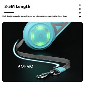 Cuerda para mascotas acolchada con luz LED, correa retráctil automática para perro, estampado sin esfuerzo manual, stock al por mayor para perro - Product Image 6