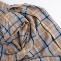 Chemise décontractée pour femme en flanelle mélangée polyester/laine brossée, écologique, douce pour la peau, col cubain, classique, pour le quotidien, printemps