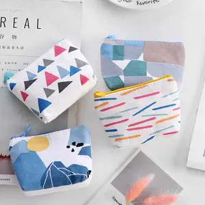 Sac de maquillage blanc en coton de couleur unie, pièces, toile de maquillage, de réception à la main, d'un câble, trieuse de pièces de <span class=keywords><strong>monnaie</strong></span> - Product Image 1