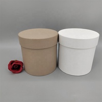 Ventes chaudes - Boîte à fleurs ronde spéciale pour fleuristes, en carton recyclé gaufré, pour bouquet de fleurs
