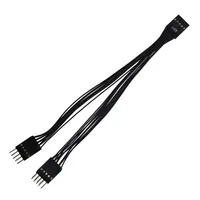 Cable Divisor de Extensión USB de 9 Pines, Adaptador de Placa Base 1 a 2, Concentrador de Interfaz de Cable USB 2.0 Dual de 9 Pines, 17 cm, Cable para PC