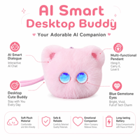 Nouvel Ours en Peluche Intelligent IA 2026 : Compagnon Interactif pour Enfants, Bureaux et Cadeaux (Yeux Bleus)
