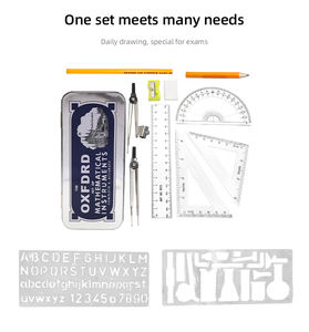 Útiles escolares Regla Juego de brújulas 13 piezas Instrumento Caja de hierro <span class=keywords><strong>Academia</strong></span> <span class=keywords><strong>Matemática</strong></span> Juego de matemáticas - Product Image 5