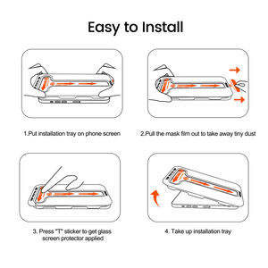 ฟิล์มกันกระแทก 2 ชิ้น กระจกนิรภัย 9H ป้องกันฝุ่น ติดตั้งอัตโนมัติ พร้อมกล่อง - Product Image 5