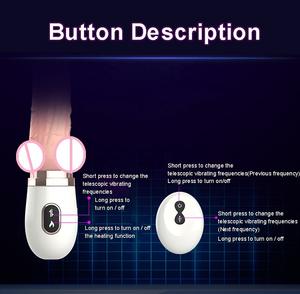 Silikon realistische Dildo Vibrator Fernbedienung <span class=keywords><strong>Penis</strong></span> Heizung Teleskop vibrierende Simulator Eichel Erwachsene Sexspielzeug für Frau - Product Image 5