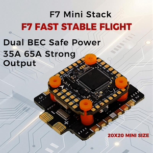 ชุดควบคุมการบิน Hakrc F7 V2 <span class=keywords><strong>Mini</strong></span> Flight Controller Stack F7220 Dual Bec 35A 40A 50A 60A 65A 4In1 <span class=keywords><strong>Esc</strong></span> Betaflight สำหรับโดรนแข่ง Fpv - Product Image 1