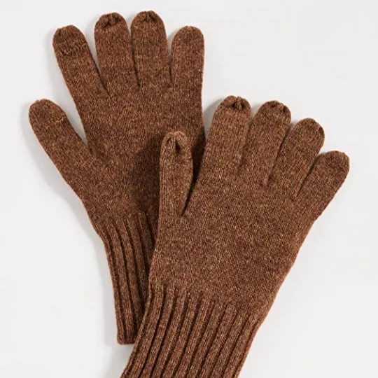 2023 Professional Manufacturer Custom Alpaca Wool Ribbed Cuffs Knitted Cashmere Mittens