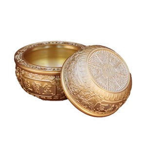 Grand bol en cuivre Feng Shui avec des motifs personnalisables pour la maison et le bureau - Product Image 1