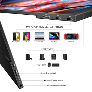 16.1 inch New OEM 13.3 15.6 16 17.3 inch màn hình chơi game 1080P 2k 4K 144Hz IPS Máy Tính Xách Tay <span class=keywords><strong>PC</strong></span> <span class=keywords><strong>LCD</strong></span> Ultra Thin màn hình di động - Product Image 4