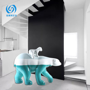 Escultura de Fibra de Vidrio con Forma de Lágrimas de Oso Polar, Figura Abstracta de Animal para Decoración de Parques Infantiles - Product Image 2