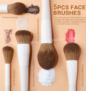 DailyQueen Morph 14Pcs White Vegan Synthetic Hair Paint Makeup Brushes Custom Logo High Quality Bling Foundation Concealer - Product Image 5