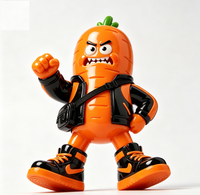 Figurine de collection personnalisée en forme de carotte de dessin animé, statue d'art en ABS, fabriquée en Chine, figurine de designer OEM sur mesure pour la vente en gros aux marques