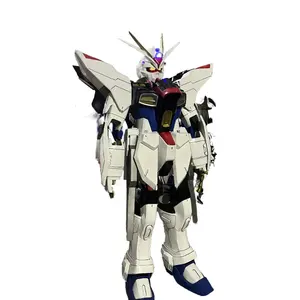 Adult Size Robot Costume gundam Event 2.7M Tall Cosplay Costumes With Microphone Speaker LED Light