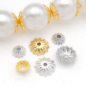 Accessoires de bijouterie en forme de fleur, plaqués or et argent, pour projets créatifs, taille 10 mm - Product Image 2