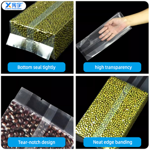 Sacs sous vide transparents personnalisés <span class=keywords><strong>de</strong></span> 1 kg, 2 kg, 5 kg, 10 kg pour céréales, haricots, flocons d'avoine, café – Sacs à fond plat compressibles en plastique - Product Image 5