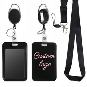 Porta Tarjetas de Identificación Personalizable con Cubierta Deslizante de ABS, con Hebilla Retráctil Ovalada Tipo Crucero, para Oficina, Hombres y Mujeres - Product Image 1