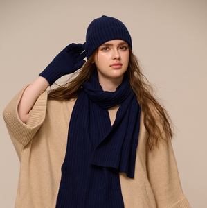 Ensembles Chauds Hiver en 100% Laine Mérinos pour Femmes et Filles, Écharpe <span class=keywords><strong>Bonnet</strong></span> et <span class=keywords><strong>Gants</strong></span> Tricotés Élé<span class=keywords><strong>gants</strong></span> en Laine - Product Image 3